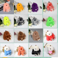 Cute Pluff Bunny Rabbit Keychain Lovely Panda Bear Animal Key Chains Women Girls Bag Car Pom Pom Pompom Real Fur Keyring